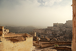 Matera city and clouds